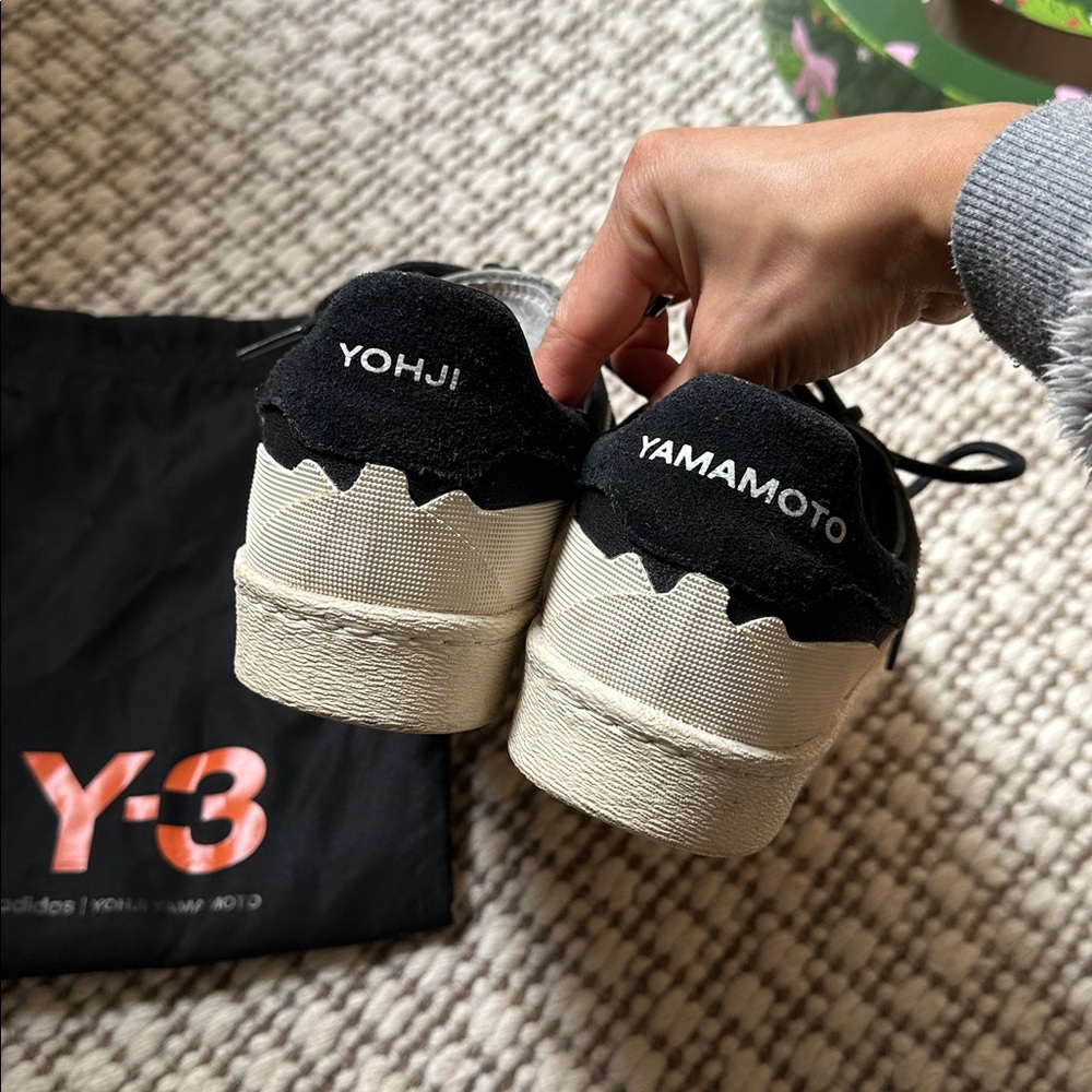 Y-3 Yohji Yamamoto Shell Toe Superstar Low Top Sneakers - Picture 4 of 6
